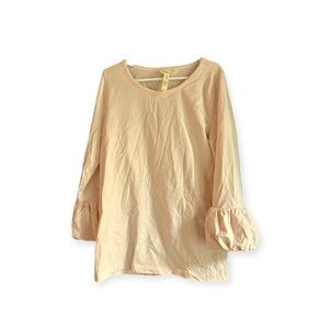 Matilda Jane Size 12 Soft Pink 3/4 Balloon Sleeve Top